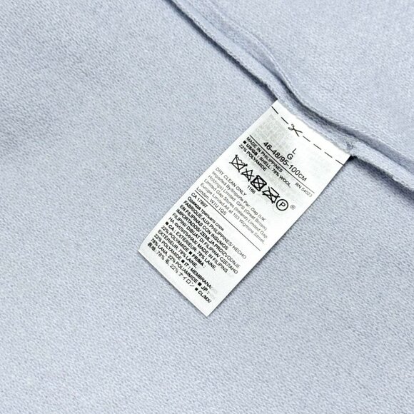 NWT Banana Republic Car Coat Sz.L Light Blue Unlined Italian Wool Minimalist - Picture 10 of 12